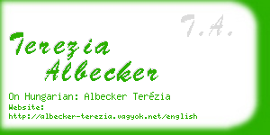 terezia albecker business card