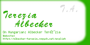 terezia albecker business card